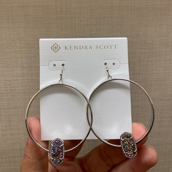 Kendra Scott Elora Hoop Drop Earrings - Picture 1 of 9